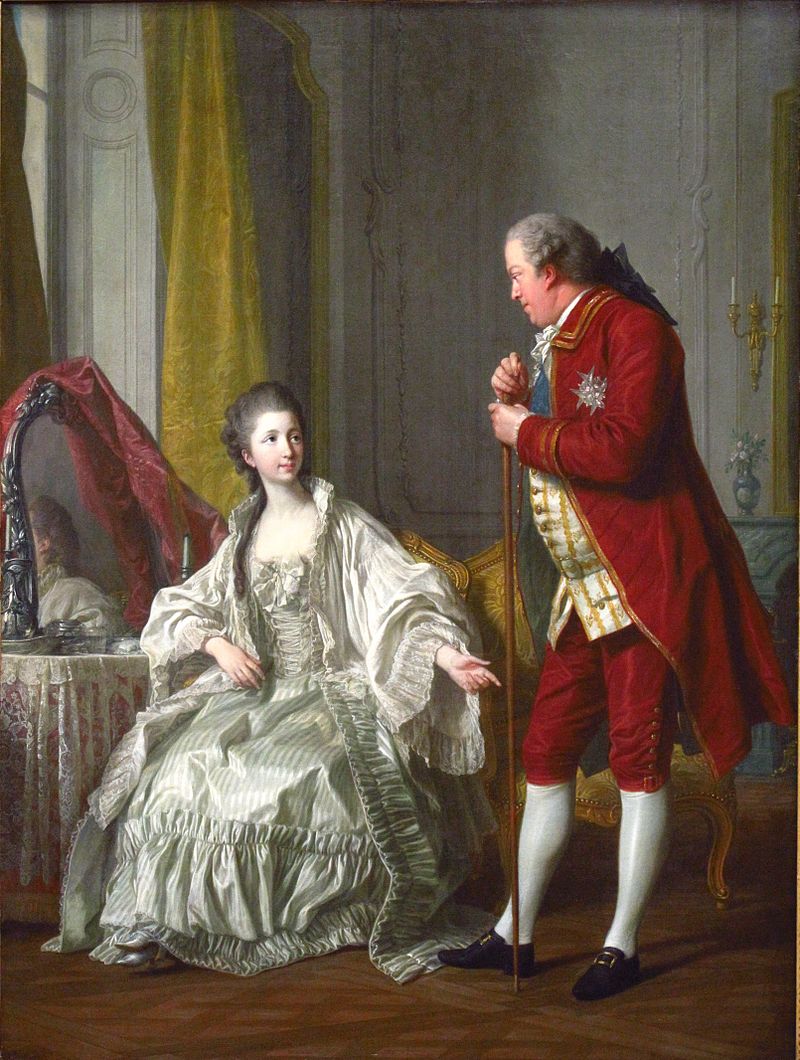 Le marquis de Marigny et sa jeune épouse, en 1769. Peinture de Louis-Michel van Loo.